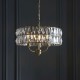 Endon-106243 - Clifton - Antique Brass 3 Light Pendant with Crystal