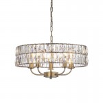Clifton - Antique Brass 5 Light Pendant with Crystal Clifton - Antique Brass 5 Light Pendant with Crystal