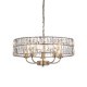 Endon-106244 - Clifton - Antique Brass 5 Light Pendant with Crystal