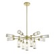 Ambience-71714 - Avalon - Satin Brass 13 Light Centre Fitting with Ribbed Glasses