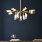 Avalon - Satin Brass 13 Light Centre Fitting with Ribbed Glasses Avalon - Satin Brass 13 Light Centre Fitting with Ribbed Glasses