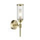 Ambience-71715 - Avalon - Satin Brass Wall Lamp with Ribbed Glass