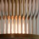 Endon-106265 - Ridgeton - Antique Brass Flush with Ribbed Glass
