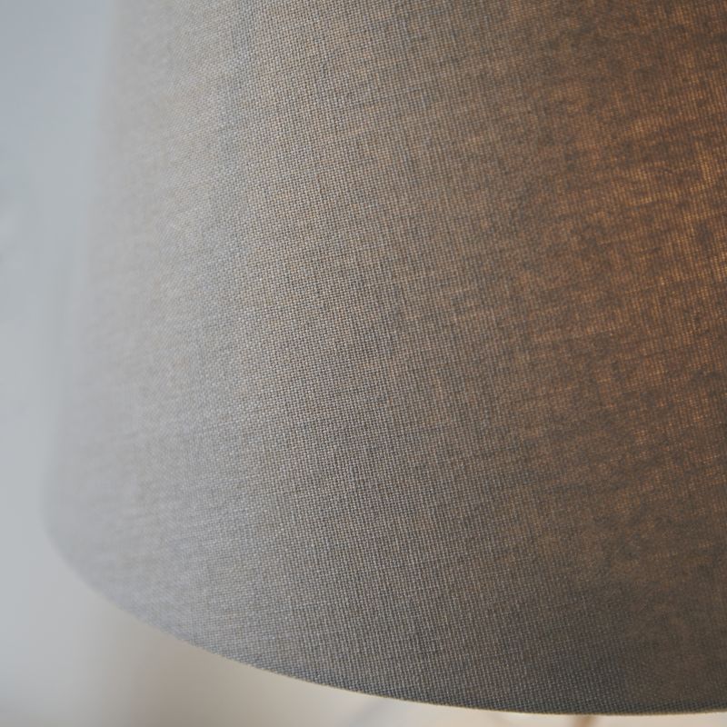 Endon-106274 - Lyra - Textured Glass Table Lamp with Grey Fabric Shade