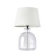 Endon-106275 - Lyra - Textured Glass Table Lamp with Ivory Linen Shade