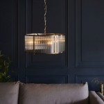Ridgeton - Antique Brass 3 Light Pendant with Ribbed Glass Ridgeton - Antique Brass 3 Light Pendant with Ribbed Glass
