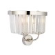 Ambience-106448 - Mephisto - Bright Nickel 2 Light Wall Lamp with Clear Crystal