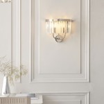 Mephisto - Bright Nickel 2 Light Wall Lamp with Clear Crystal Mephisto - Bright Nickel 2 Light Wall Lamp with Clear Crystal