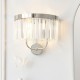 Ambience-106448 - Mephisto - Bright Nickel 2 Light Wall Lamp with Clear Crystal