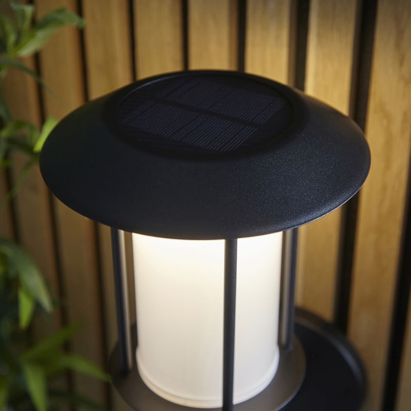 Endon-106467 - Tarrow - Solar Black & White Wall Lamp With Photocell & PIR