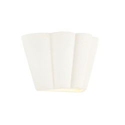 Babylon - Unglazed Scalloped Edge Ceramic Wall Light
