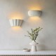 Endon-106615 - Babylon - Unglazed Scalloped Edge Ceramic Wall Light