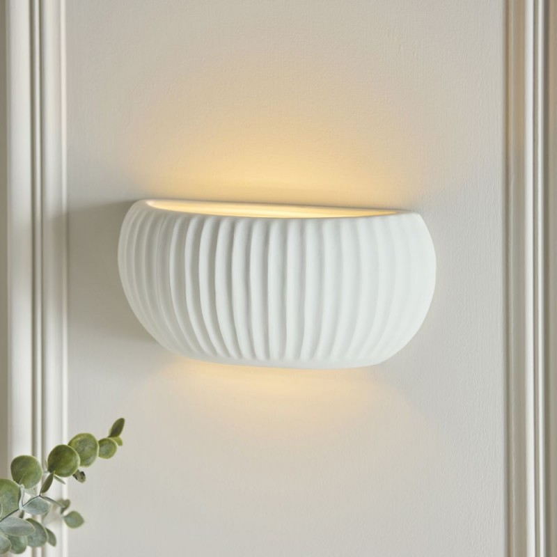 Endon-106616 - Witham - Unglazed Ceramic Wall Lamp