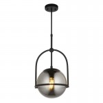Moon - Matt Black Pendant with Smoked Mirror Glass Moon - Matt Black Pendant with Smoked Mirror Glass