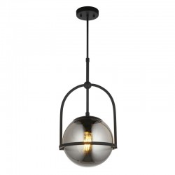Moon - Matt Black Pendant with Smoked Mirror Glass Moon - Matt Black Pendant with Smoked Mirror Glass