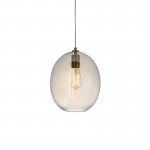Kelda - Satin Brass Pendant with Champagne Lustre Glass Kelda - Satin Brass Pendant with Champagne Lustre Glass