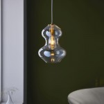 Kelda - Satin Brass Pendant with Champagne Lustre Glass Kelda - Satin Brass Pendant with Champagne Lustre Glass