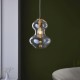 Endon-106681 - Kelda - Satin Brass Pendant with Champagne Lustre Glass