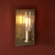 Ambience-71725 - Lotus - Hammered Brass Wall Lamp with Textured Clear Glass