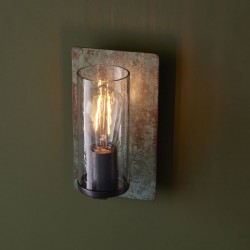 Lotus - Verdigris Bronze Wall Lamp with Clear Glass Lotus - Verdigris Bronze Wall Lamp with Clear Glass