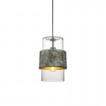 Lotus - Verdigris Bronze Pendant with Clear Glass Lotus - Verdigris Bronze Pendant with Clear Glass