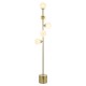 Ambience-71731 - Turno - Satin Brass 5 Light Floor Lamp with Gloss White Glasses