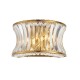Ambience-71733 - Bouquet - Warm Brass 2 Light Wall Lamp with Crystal