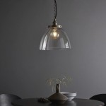 Hansen - Brushed Silver Pendant with Clear Glass Ø 33 cm Hansen - Brushed Silver Pendant with Clear Glass Ø 33 cm