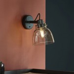 Urban - Black Chrome Wall Lamp with Smoked Grey Tinted Glass Urban - Black Chrome Wall Lamp with Smoked Grey Tinted Glass