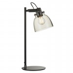 Urban - Black Chrome Table Lamp with Smoked Grey Tinted Glass Urban - Black Chrome Table Lamp with Smoked Grey Tinted Glass