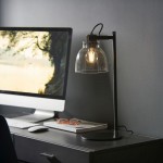 Urban - Black Chrome Table Lamp with Smoked Grey Tinted Glass Urban - Black Chrome Table Lamp with Smoked Grey Tinted Glass