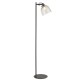 Ambience-107013 - Inspire - Black Chrome Floor Lamp with Smoked Grey Tinted Glass