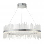 Cortez - Chrome LED Pendant with Twisted Glass Rods Cortez - Chrome LED Pendant with Twisted Glass Rods