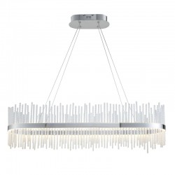 Cortez - LED Chrome over Island Fitting with Twisted Glass Rods Cortez - LED Chrome over Island Fitting with Twisted Glass Rods
