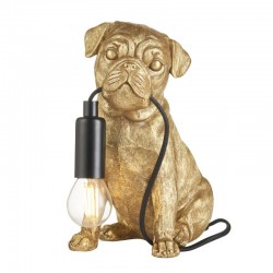 Animal - Vintage Gold Pug Puppy Table Lamp Animal - Vintage Gold Pug Puppy Table Lamp