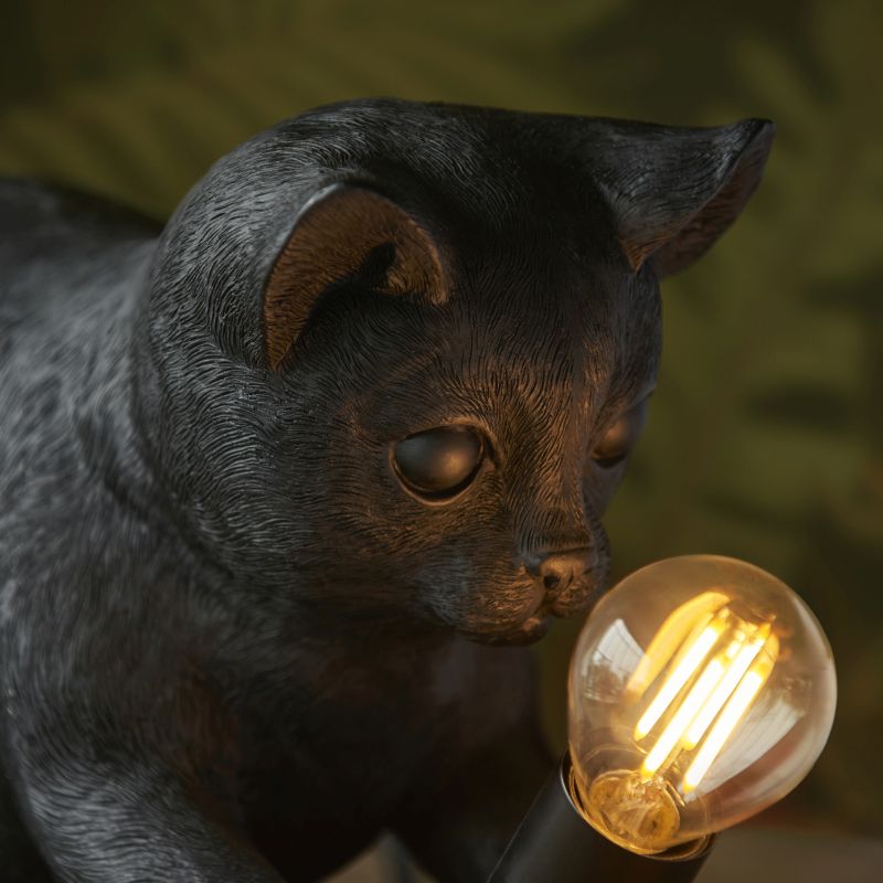 Endon-107390 - Animal - Kitten Black Table Lamp