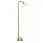 Matera - Antique Brass Floor Lamp with Clear Glass Matera - Antique Brass Floor Lamp with Clear Glass