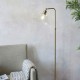 Ambience-107609 - Matera - Antique Brass Floor Lamp with Clear Glass