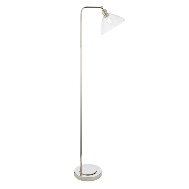 Ambience-107610 - Matera - Bright Nickel Floor Lamp with Clear Glass