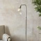 Ambience-107610 - Matera - Bright Nickel Floor Lamp with Clear Glass