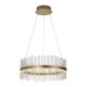 Ambience-71737 - Cortez - LED Brushed Gold Pendant with Twisted Glass Rods