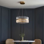 Cortez - Brushed Gold LED Pendant with Twisted Glass Rods Cortez - Brushed Gold LED Pendant with Twisted Glass Rods