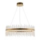 Ambience-71738 - Cortez - LED Brushed Gold Pendant with Twisted Glass Rods