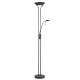 Endon-107738 - Rome - Matt Black Mother&Child Uplighter Floor Lamp