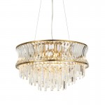 Bouquet - Warm Brass 9 Light Chandelier with Crystal Bouquet - Warm Brass 9 Light Chandelier with Crystal