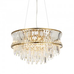 Bouquet - Warm Brass 9 Light Chandelier with Crystal Bouquet - Warm Brass 9 Light Chandelier with Crystal