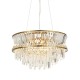 Ambience-71739 - Bouquet - Warm Brass 9 Light Chandelier with Crystal
