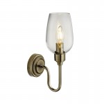 Astrid - Antique Brass Wall Lamp with Clear Glass Astrid - Antique Brass Wall Lamp with Clear Glass