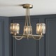 Endon-107801 - Berenice - Antique Brass 3 Light Centre Fitting with Crystal