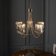 Endon-107802 - Berenice - Antique Brass 5 Light Centre Fitting with Crystal